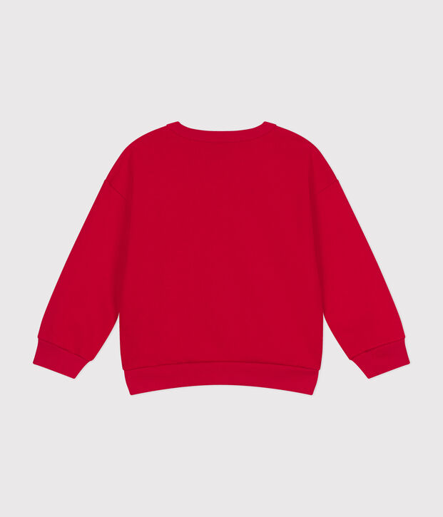 Maglia in tessuto felpato bambino rosso