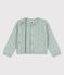 Cardigan bebè in raffinato tricot verde HERBIER