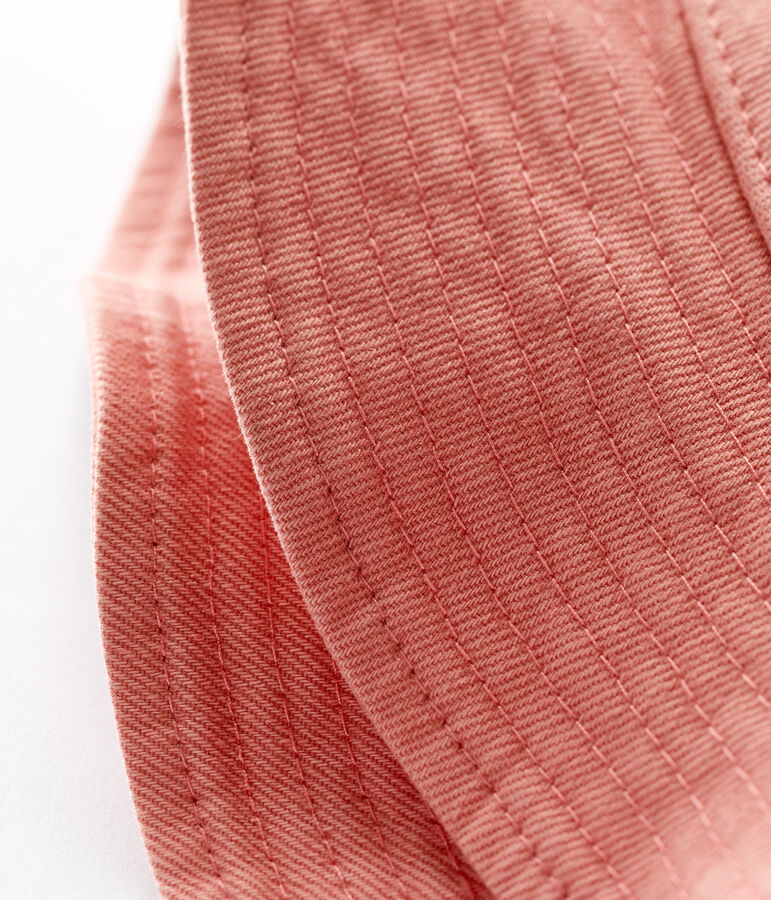 Cappellino da pescatore in denim beb&egrave;. rosa PAPAYE