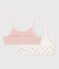 Confezione da 2 brassière fiore in cotone ed elastan variante 1