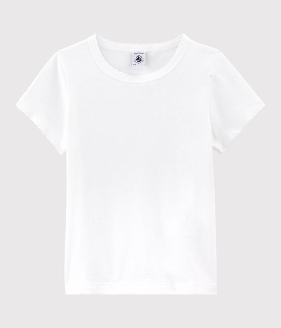 T-shirt iconica in cotone bambina - bambino bianco ECUME