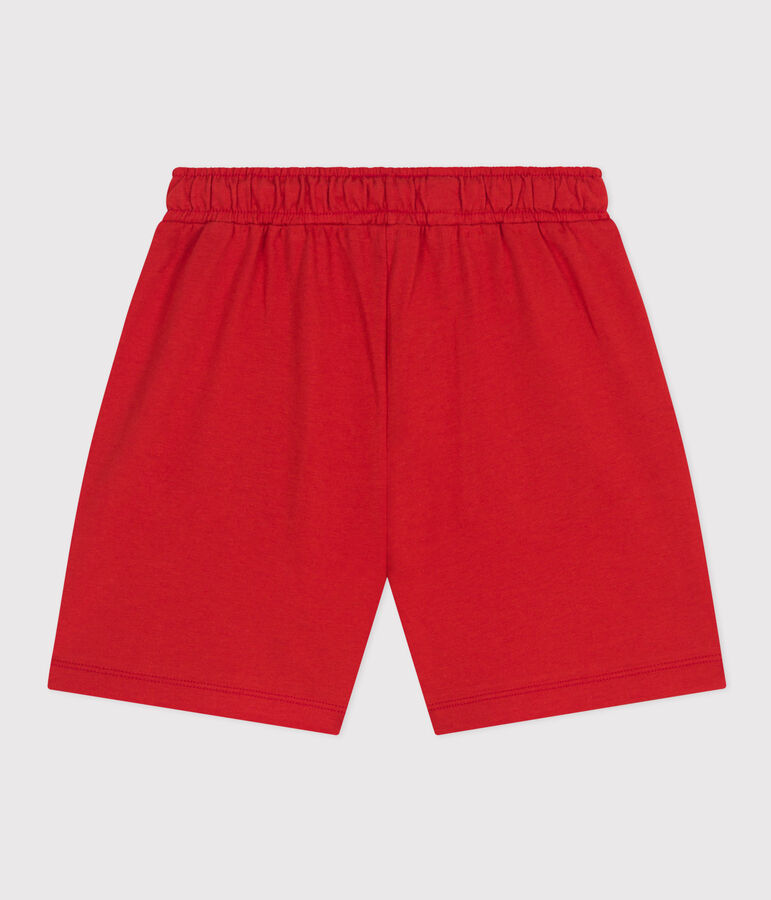 Shorts in cotone bambino rosso