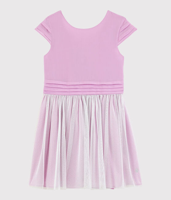 Abito da cerimonia in crêpe e tulle bambina rosa BOHEME