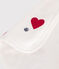 Telo in cotone e spugna a cuori neonato bianco MARSHMALLOW/rosso TERKUIT