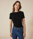 T-shirt Iconica a maniche corte a coste tinta unita donna