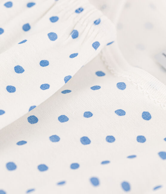 Pigiama bambina in cotone a pois bianco MARSHMALLOW/ EDNA