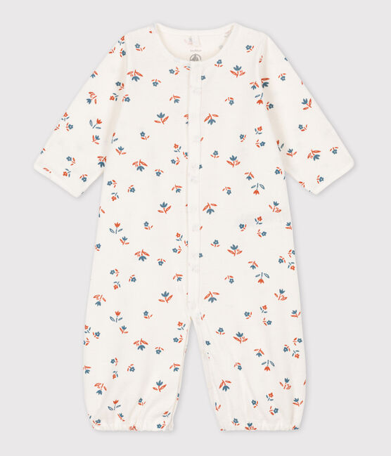 Tutina combisac di cotone con stampa per neonati bianco MARSHMALLOW/bianco MULTICO