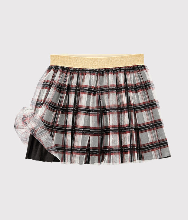 Gonna in tulle bambina bianco/multicolore