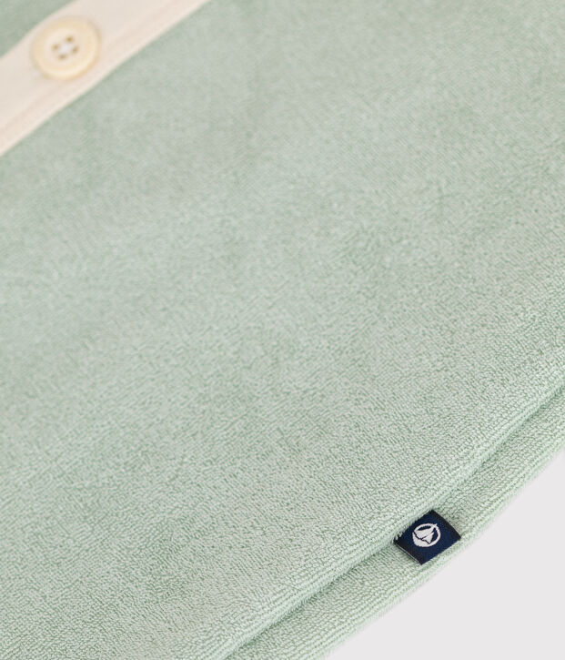 Tutina corta beb&egrave; in spugna bouclette verde