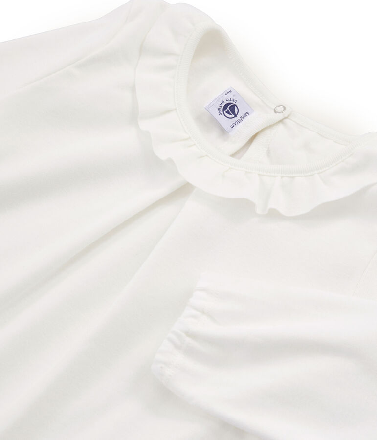 T-shirt maniche lunghe bambina bianco MARSHMALLOW