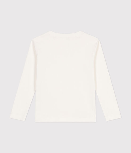 T-shirt a maniche lunghe a costine bambina/bambino bianco MARSHMALLOW