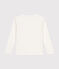 T-shirt a maniche lunghe a costine bambina/bambino bianco MARSHMALLOW