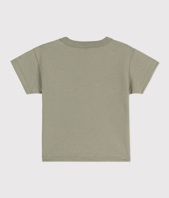 T-shirt bebè a maniche corte in jersey con motivo verde MARECAGE