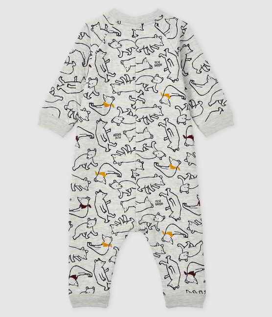 Tutina lunga bebè maschio grigio BELUGA/bianco MULTICO