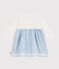 Abito bi-materiale a maniche lunghe in cotone e chambray neonata ecru/multicolore