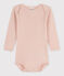 Body a maniche lunghe bebè in maglia traforata rosa SALINE