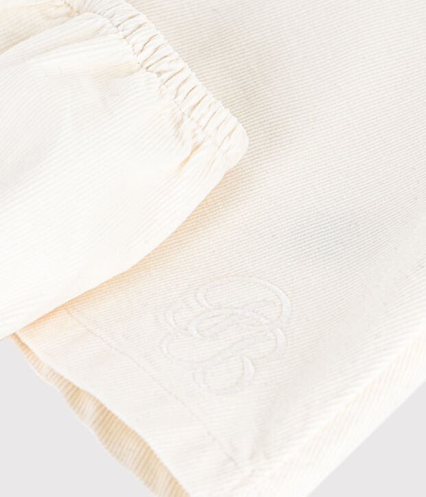 Abito da cerimonia in velluto ricamato e bloomer abbinato neonato MILK