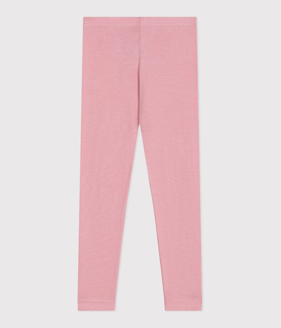 Leggings in cotone tinta unita bambino rosa CHARME