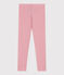 Leggings in cotone tinta unita bambino rosa CHARME