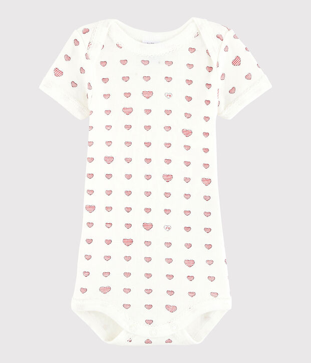 Body a manica corta beb&egrave; unisex giallo/bianco