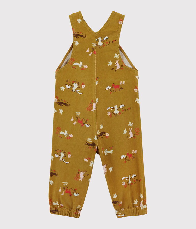 Salopette in velluto beb&egrave;. giallo/multicolore