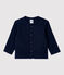 Camicia in garza di cotone biologico bebè blu SMOKING