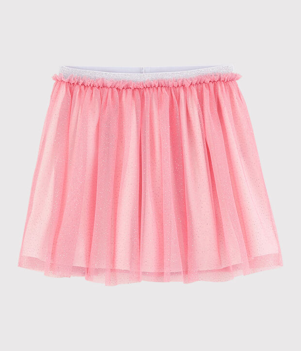 Gonna in tulle con paillettes bambina rosa/grigio