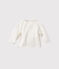 Cardigan bebé in lana e cotone bianco LAIT
