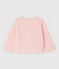 Cardigan a coste bebè femmina rosa MINOIS/bianco ECUME
