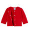 Cardigan in tubique trapuntato neonata rosso TERKUIT