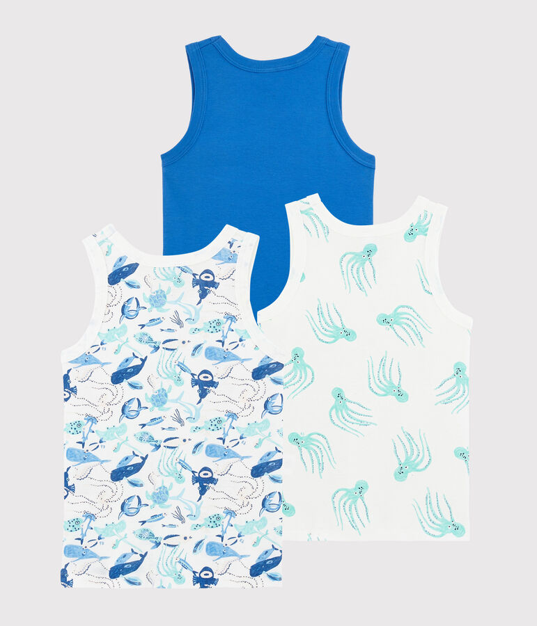 Confezione da 3 canottiere animali marini bambino multicolore