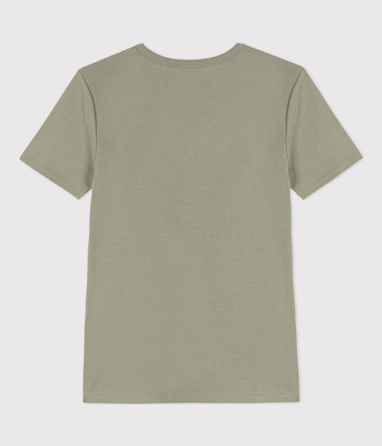 T-shirt L'ICONIQUE scollo a V in cotone donna verde