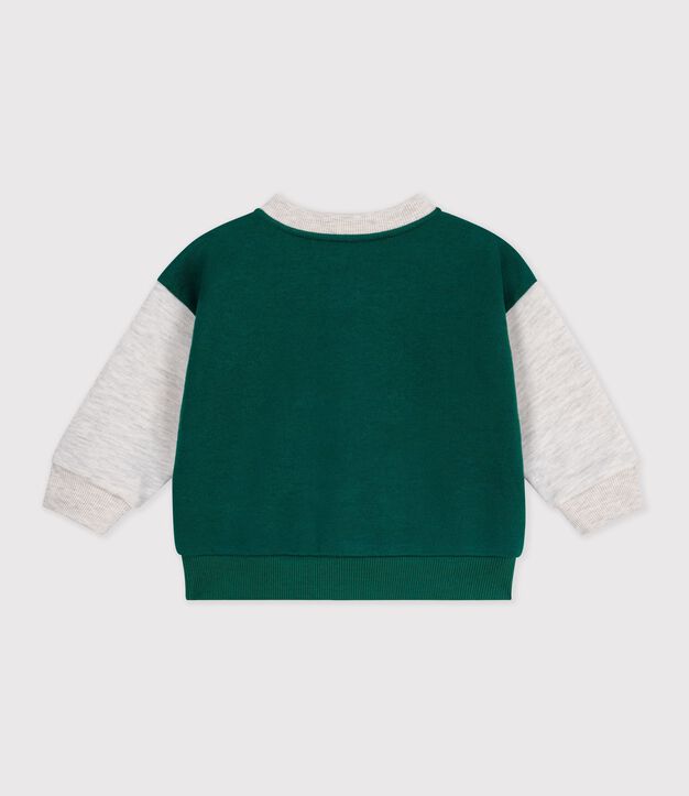 Orsacchiotto bicolore in cotone per neonati verde/beige