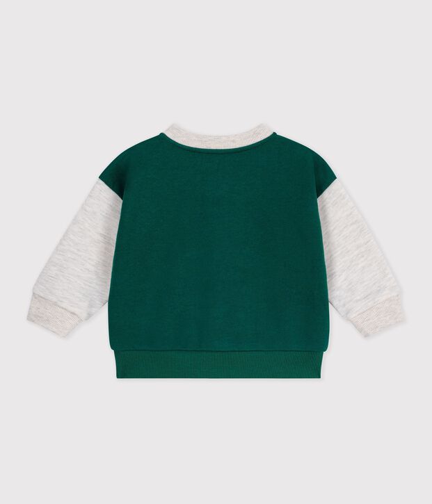 Orsacchiotto bicolore in cotone per neonati verde/beige
