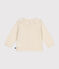 Cardigan con colletto in maglia con lana ecru AVALANCHE