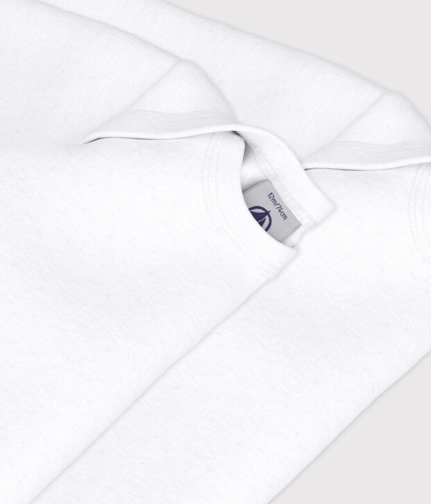 Confezione da 2 body bianchi a manica lunga beb&egrave; multicolore