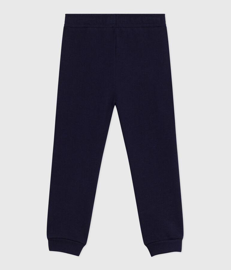 Pantaloni joggers in molleton bambina blu