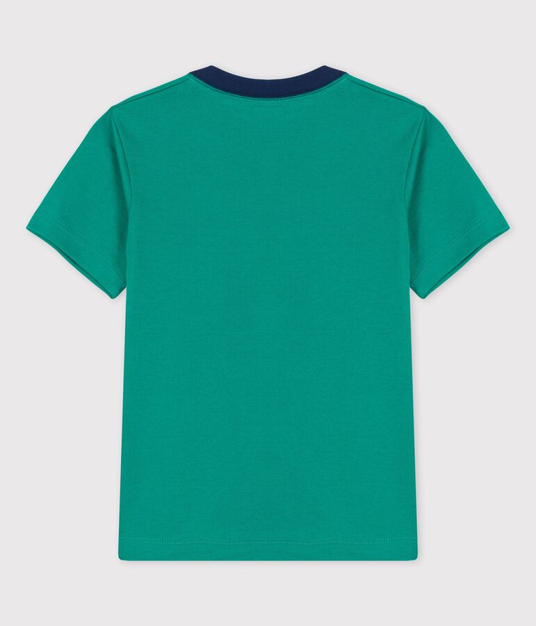 T-shirt  maniche corte in cotone bambino verde GAZON