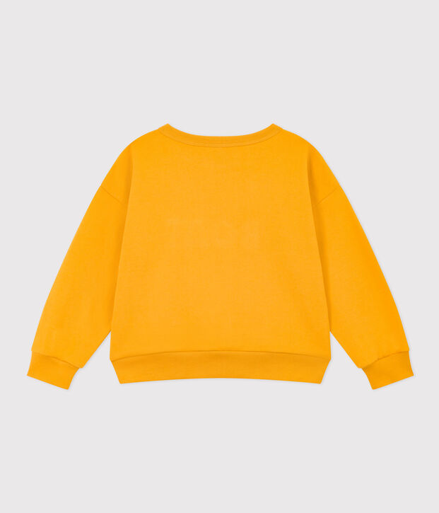 Felpa in molleton stampato bambino unisex giallo