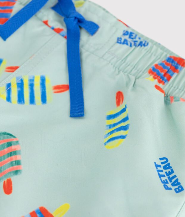 Shorts da mare bambino con stampa blu/multicolore