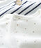 Completo 2 pezzi bebè a costine bianco MARSHMALLOW/blu SMOKING