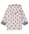 Felpa con cappuccio bebè maschio in maglia fantasia grigio BELUGA/rosso TERKUIT CN