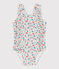 Costume da bagno intero con stampa floreale e volant neonato bianco MARSHMALLOW/bianco MULTICO