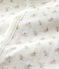 Combisac bebè fantasia coniglietti in cotone biologico bianco MARSHMALLOW/bianco MULTICO