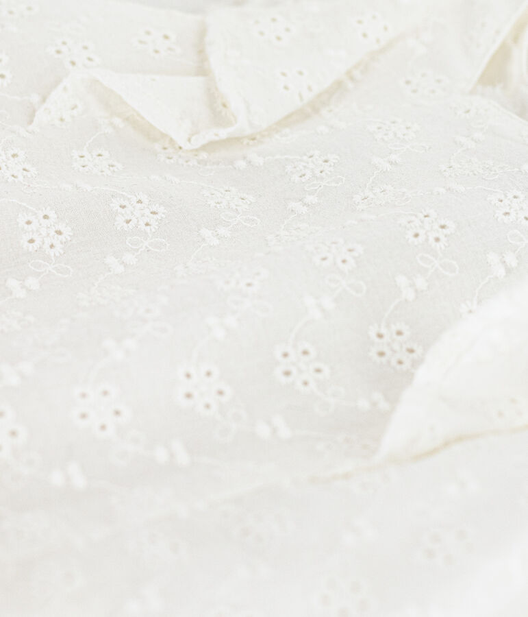 Abito bambina in pizzo sangallo bianco