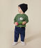 T-shirt a maniche lunghe in jersey sottile neonato verde PALMERAIE