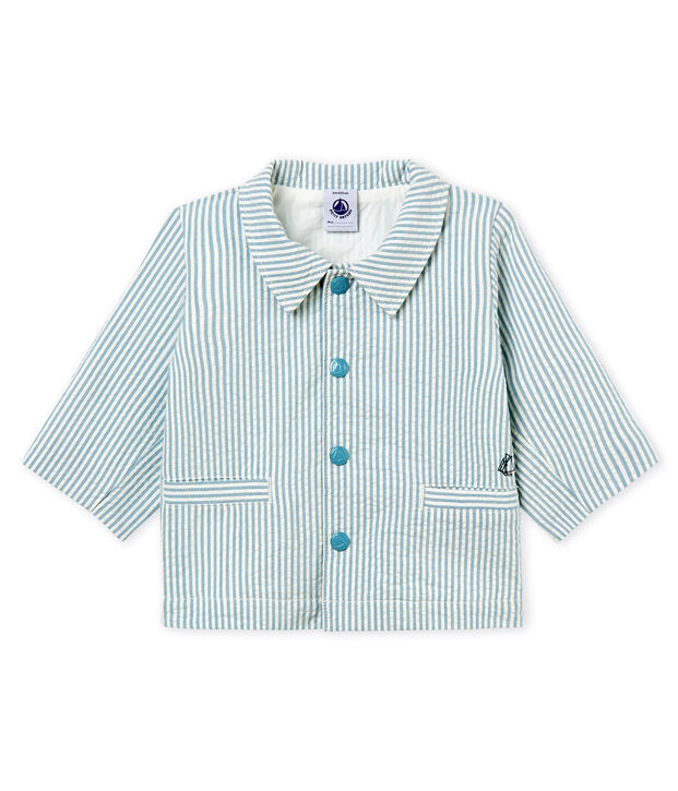 Giacca maschietto a righe blu/bianco