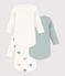 Set di body a maniche lunghe in cotone con stampa a fiori neonata multicolore