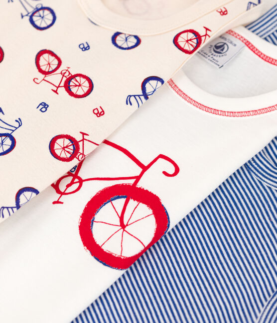 Confezione da 3 canottiere motivo bici bambino in cotone variante 1