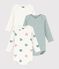 Set di body a maniche lunghe in cotone con stampa a fiori neonata multicolore